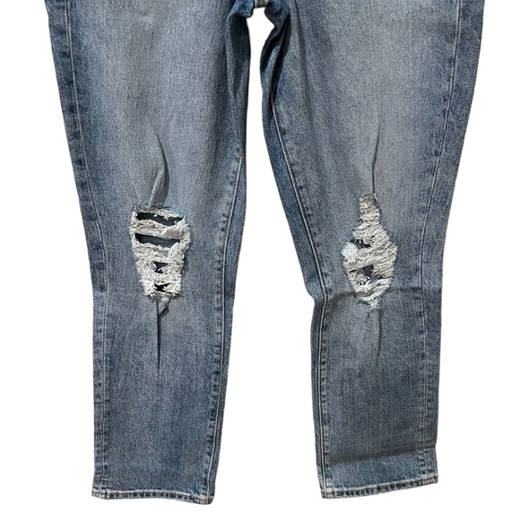 Good American Good Boy Wide Release Hem Destructed Jeans (2) - Picture 8 of 13